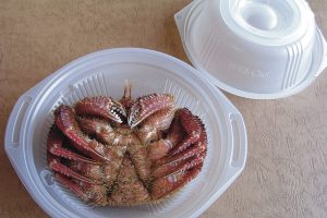 オホーツク流氷明け毛蟹を電子レンジで加熱
